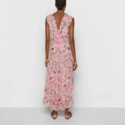 The Kooples Donna ROBE LONGUE SANS MANCHE COL V DANS LE DOSEN IMPRIME - Vestito Elegante - Pink -Vendite The Kooples e90d4015f4e74857b1be4c3bbaef310b