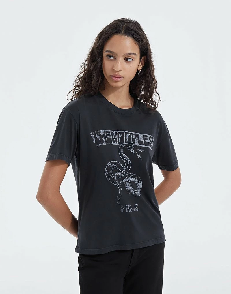 The Kooples MANCHES COURTE - T-shirt Con Stampa - Black Washed, Donna 3 The Kooples MANCHES COURTE - T-shirt Con Stampa - Black Washed, Donna