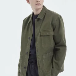 The Kooples À POCHES PLAQUÉES - Giacca Leggera - Kaki, Uomo