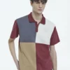The Kooples PATCHWORK - Polo - Bordeaux, Uomo
