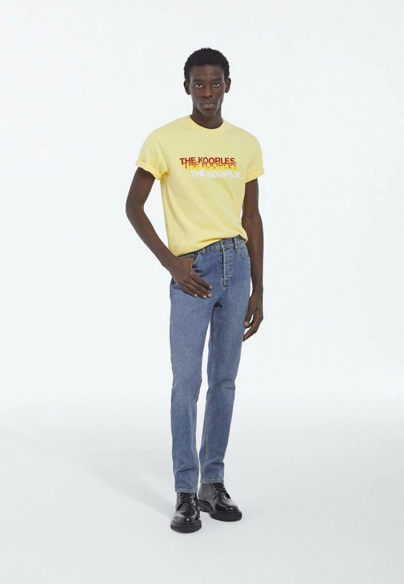 The Kooples MANCHES - T-shirt Con Stampa - Yellow, Uomo 4 The Kooples MANCHES - T-shirt Con Stampa - Yellow, Uomo - immagine 2
