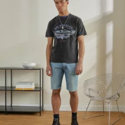 The Kooples T-shirt Con Stampa - Black Washed, Uomo