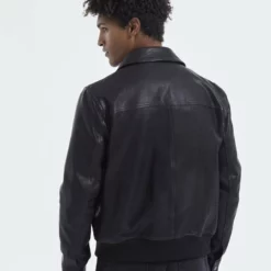 The Kooples Uomo VIEILLI À BORDS CÔTES - Giacca Di Pelle - Black -Vendite The Kooples f0c0ccea84b6426f973154165c41b515