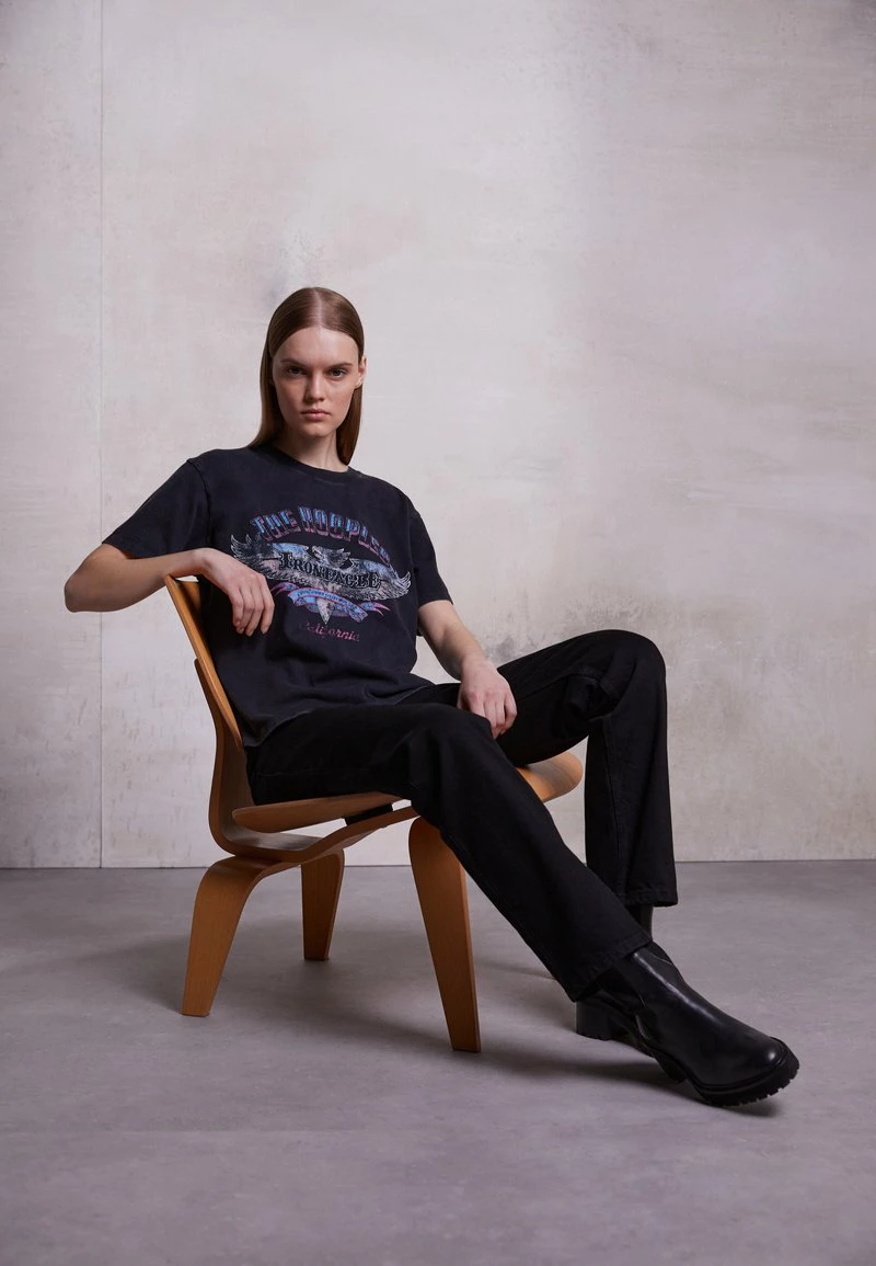 The Kooples MANCHES COURTES - T-shirt Con Stampa - Black Washed, Donna 3 The Kooples MANCHES COURTES - T-shirt Con Stampa - Black Washed, Donna