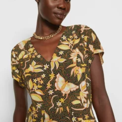 The Kooples ROBE COURE MANCHES VOLANTESEN IMPRIME VINTAGE FLOWERS - Vestito Estivo - Black, Donna -Vendite The Kooples f2a355329ed24e5b88086c564068529d