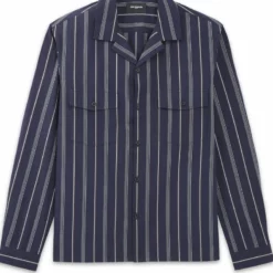 The Kooples COL HAWAÏEN À RAYURES - Camicia - Navy, Uomo -Vendite The Kooples f437a59a852f4ff287837bf2aedeef1b