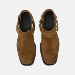 The Kooples BOOTS BASSES EN DAIM AVEC STRAPS - Stivaletti Texani / Biker - Brown, Donna -Vendite The Kooples f47891c81b3846c2b64b9833ad70114c