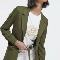 The Kooples Donna Cappotto Corto - Kaki -Vendite The Kooples f489141b4ad34971b9087cdada0aa07d