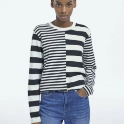 The Kooples MARINIÈRE MANCHES LONGUES - Maglietta A Manica Lunga - Black, Donna