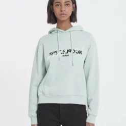 THE KOOPLES - Felpa Con Cappuccio - Gris Bleu, Donna