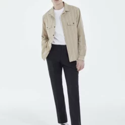 The Kooples COL HAWAÏEN À RAYURES - Camicia - Camel / Black, Uomo -Vendite The Kooples f7fffd0228994e659a5b210563cd2602