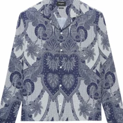 The Kooples À COL REQUIN - Camicia - Blue, Uomo -Vendite The Kooples fc2b0c7db7c04dca860a05fbd0b75a1e