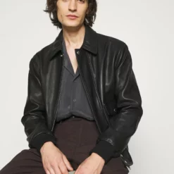 The Kooples JACKET - Giacca Di Pelle - Black, Uomo -Vendite The Kooples fc6093e732074724ae777bad27d19879