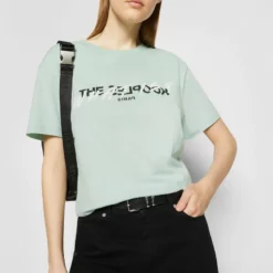 The Kooples MANCHES COURTES WHAT IS - T-shirt Con Stampa - Gris Bleu, Donna -Vendite The Kooples fcd1fa2e2b294fa089f30ed8ffb1e80d