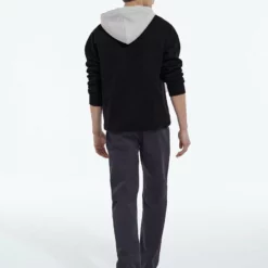 The Kooples CAPUCHE - Felpa Con Zip - Black Grey, Uomo -Vendite The Kooples fcd7bfa964864a218b694b369cd1bba7