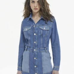 The Kooples Donna ROBE - Vestito Di Jeans - Blue Washed